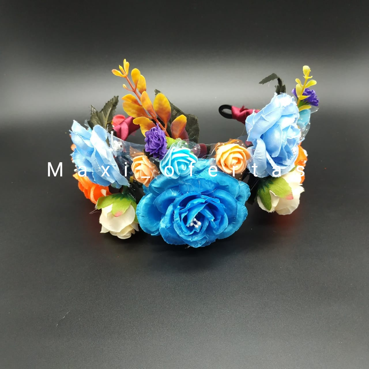 ▷ Diadema Flores Multicolor Catrina - ⭐Miles de Fiestas⭐ - 24 H ✓
